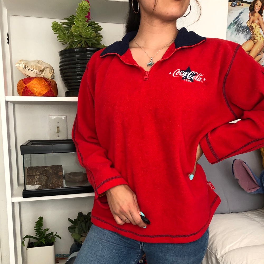 Coca-cola half zip